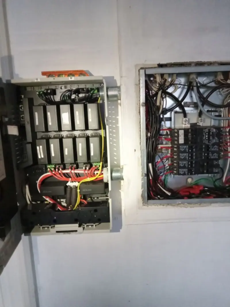 Electrical panel upgrade completed for Security Camera Wiring in Timonium